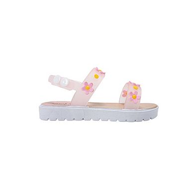 bebe Toddler Girls Sandals with Back Strap and Daisy Detail