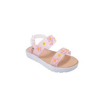 bebe Toddler Girls Sandals with Back Strap and Daisy Detail