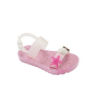 bebe Toddler Girls Sandals with Back Strap and Starfish Detail