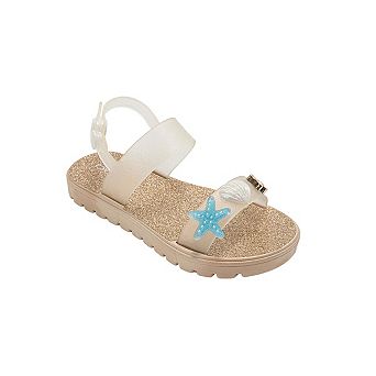 bebe Toddler Girls Sandals with Back Strap and Starfish Detail