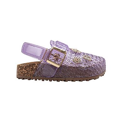 bebe Toddler Girls Jelly Clogs with Back Strap and Buckle Detail
