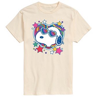 Men's Peanuts Snoopy Groovy Heart Graphic Tee