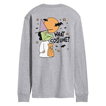 Men's Peanuts Lucy "What Costume?" Halloween Long Sleeve Graphic Tee
