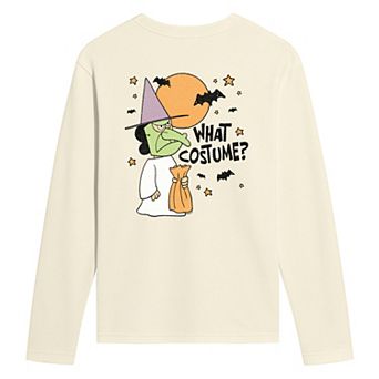 Men's Peanuts Lucy "What Costume?" Halloween Long Sleeve Graphic Tee