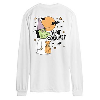 Men's Peanuts Lucy "What Costume?" Halloween Long Sleeve Graphic Tee