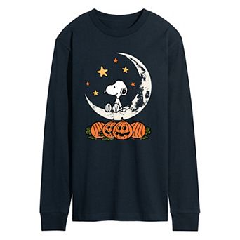Men's Peanuts Snoopy & Pumpkins Halloween Long Sleeve Graphic Tee