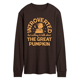 Men's Peanuts The Great Pumpkin Quote Long Sleeve Graphic Tee