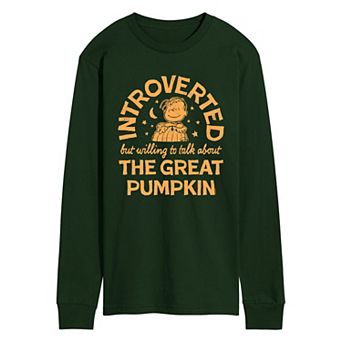 Men's Peanuts The Great Pumpkin Quote Long Sleeve Graphic Tee