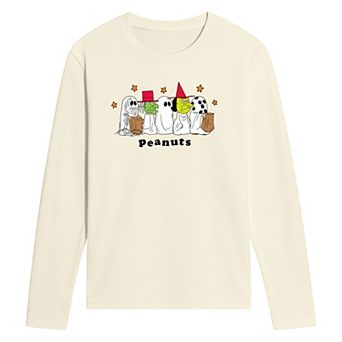 Men's Peanuts Halloween Trick-or-Treat Long Sleeve Graphic Tee