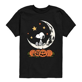 Boys 8-20 Peanuts Snoopy & Pumpkins Halloween Moon Graphic Tee