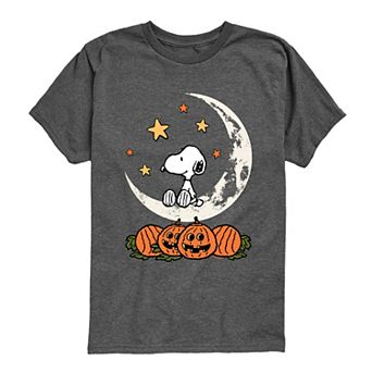 Boys 8-20 Peanuts Snoopy & Pumpkins Halloween Moon Graphic Tee