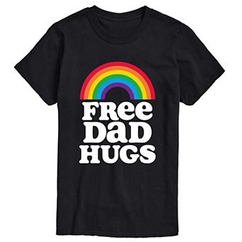 Men's Free Dad Hugs Pride Graphic Tee