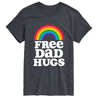 Men's Free Dad Hugs Pride Graphic Tee