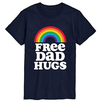 Men's Free Dad Hugs Pride Graphic Tee