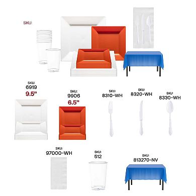 Grand Celebration Boutique All-In-One Tableware Suite Set for 60 Guests