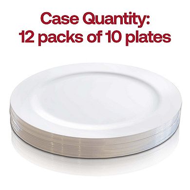 6.25" White Economy Round Plastic Pastry Plates - 240 pcs
