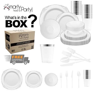 Luxury 60-Guest Gala Dinnerware Set - Plastic Tableware for Full Meal Service