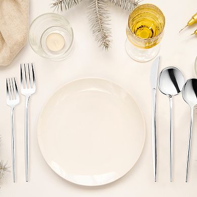Silver Moderno Plastic Dinner Spoons - 300 pcs