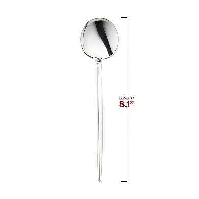 Silver Moderno Plastic Dinner Spoons - 300 pcs