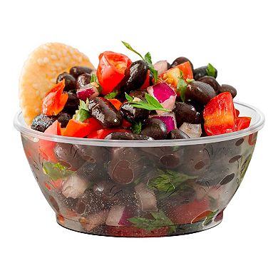 6 oz. Clear Floral Plastic Dessert Bowls - 480 pcs
