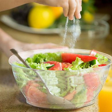 6 oz. Clear Floral Plastic Dessert Bowls - 480 pcs