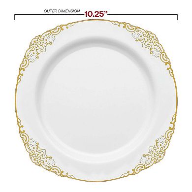 60-Guest Wedding Plate Value Pack - 120ct Disposable Dinnerware