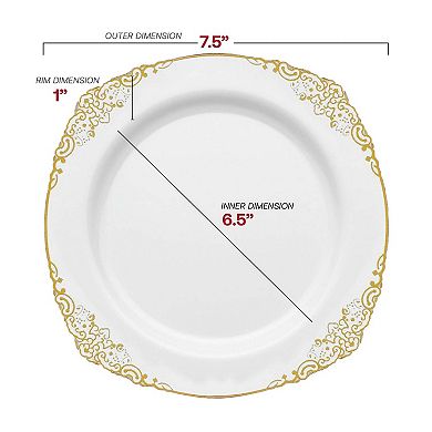 60-Guest Wedding Plate Value Pack - 120ct Disposable Dinnerware