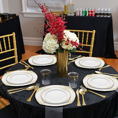 60-Guest Wedding Plate Value Pack - 120ct Disposable Dinnerware