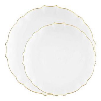 60-Guest Wedding Plate Value Pack - 120 ct Disposable Dinnerware