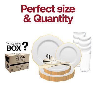 Blossom Round Disposable Plastic Wedding Set - 30 Sets