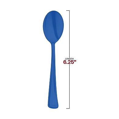 6.25" Disposable Plastic Party Spoons - 600 pcs