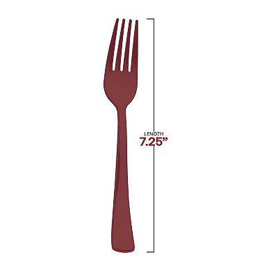 7.25" Disposable Plastic Party Forks - 600 pcs