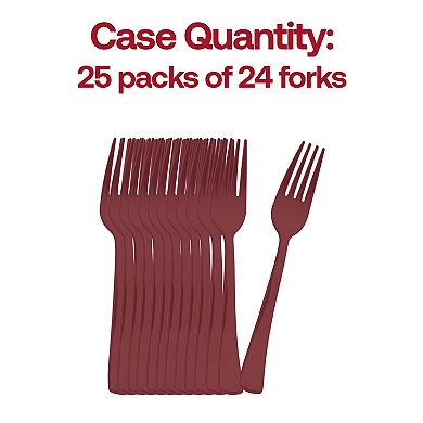 7.25" Disposable Plastic Party Forks - 600 pcs