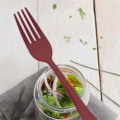 7.25" Disposable Plastic Party Forks - 600 pcs