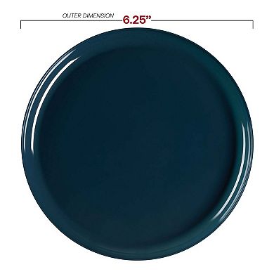6.25" Flat Round Disposable Plastic Pastry Plates - 240 pcs