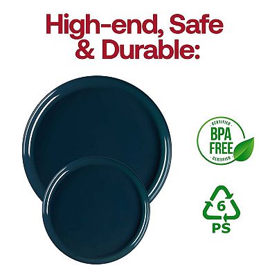 6.25" Flat Round Disposable Plastic Pastry Plates - 240 pcs