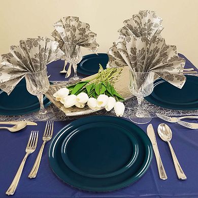 6.25" Flat Round Disposable Plastic Pastry Plates - 240 pcs
