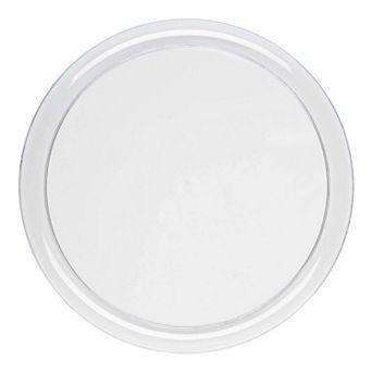 6.25" Flat Round Disposable Plastic Pastry Plates - 240 pc