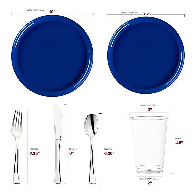 Flat Round Disposable Plastic Wedding Set - 30 Sets