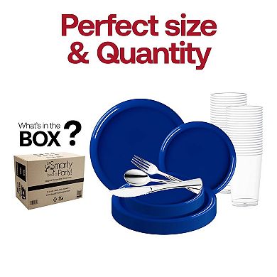 Flat Round Disposable Plastic Wedding Set - 30 Sets