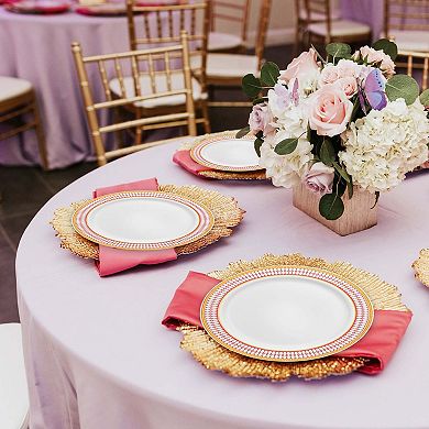 10.25" Disposable Plastic Dinner Plates - 120 pcs