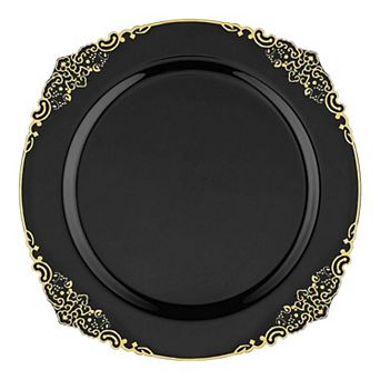 10.25" Disposable Plastic Dinner Plates - 120 pc