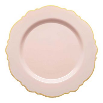 10.25" Disposable Plastic Dinner Plates - 120 pc