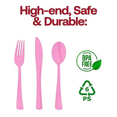 Disposable Plastic Party Cutlery Set - 144 Sets