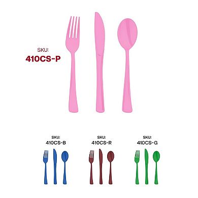 Disposable Plastic Party Cutlery Set - 144 Sets