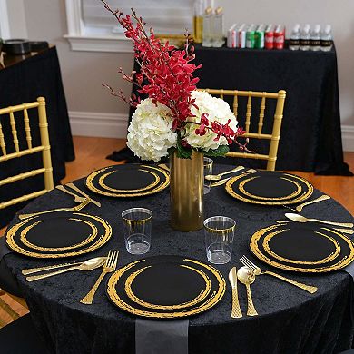Elite Designer Disposable Dinnerware Duo Set for 40 Guests