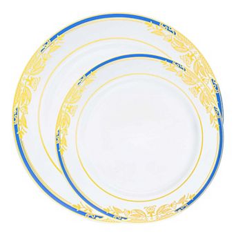 Elite Designer Disposable Dinnerware Duo Set for 40 Guests