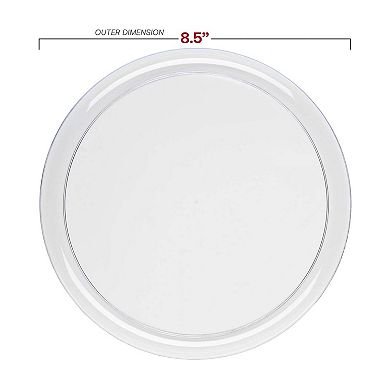 Flat Round Disposable Plastic Dinnerware Set - 40 Sets