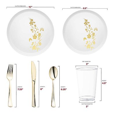 Prestige All-In-One Designer Disposable Tableware Suite 60 Guests