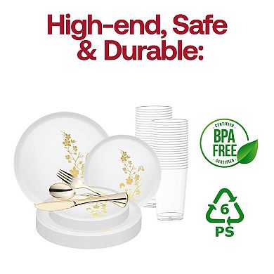 Prestige All-In-One Designer Disposable Tableware Suite 60 Guests